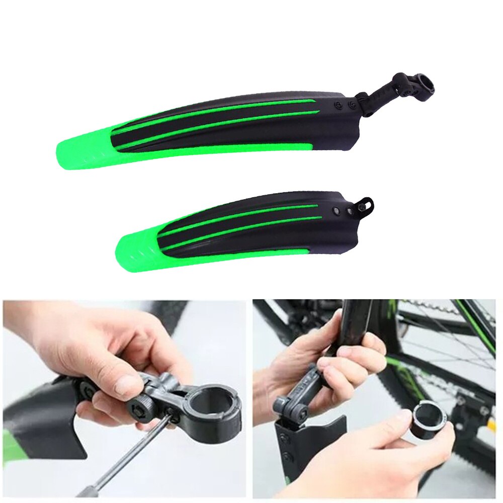 2pcs Bicycle Fender Bike Splash Guard Mountain Bike Front Rear Quick Release Cycling Fender Wings Mud Guard High-Strength Bike P