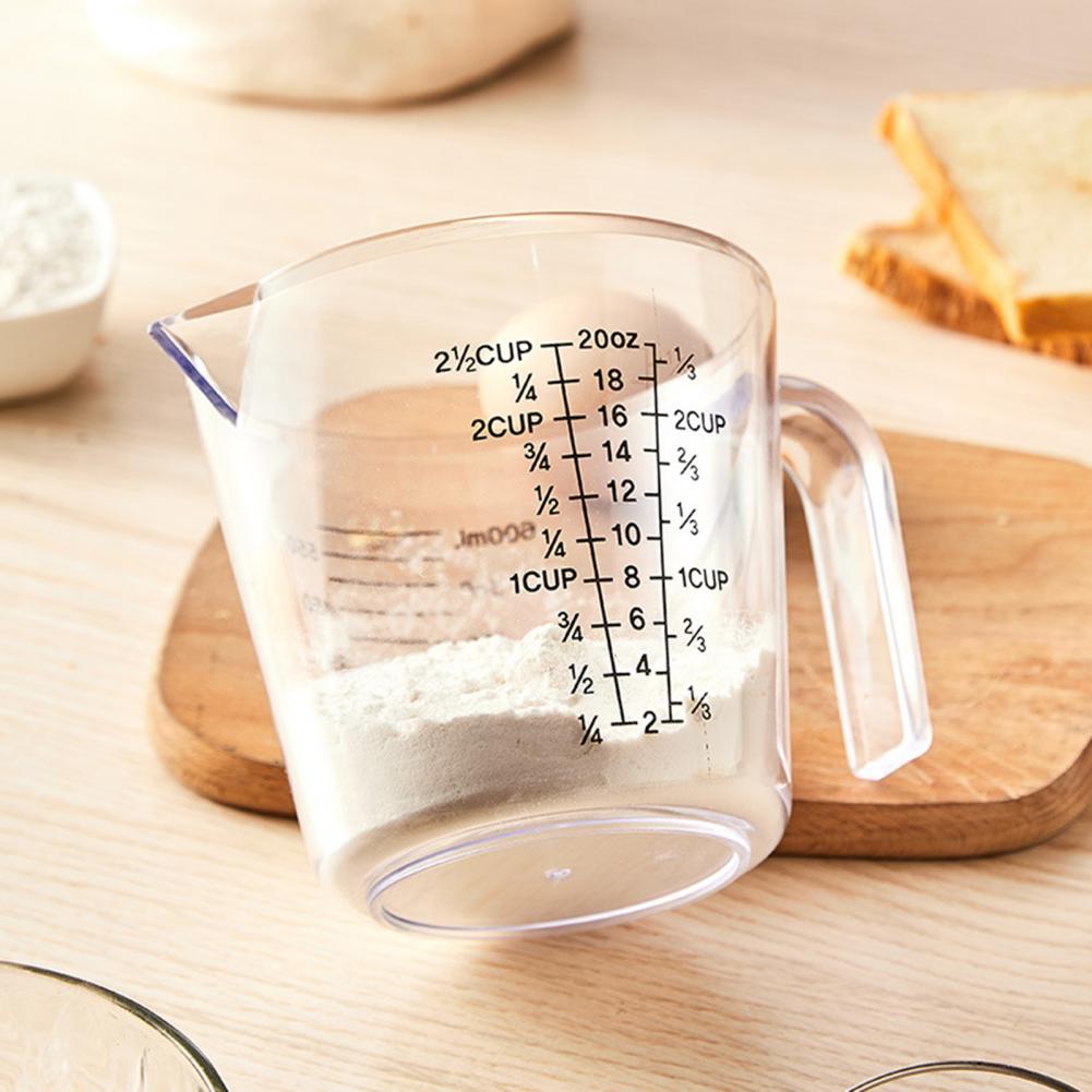 Plastic Unique Practical Food-grade Measuring Jar Solid Color Measuring Cup Clear Scale for Bakery