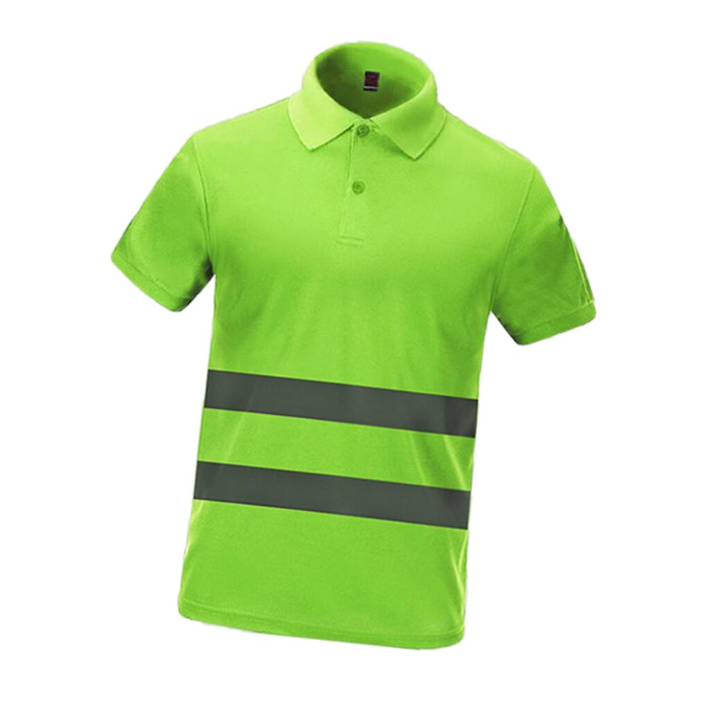 Hi Vis T Shirt Reflective Safety Short Sleeve HIGH Visibility: Green XXL