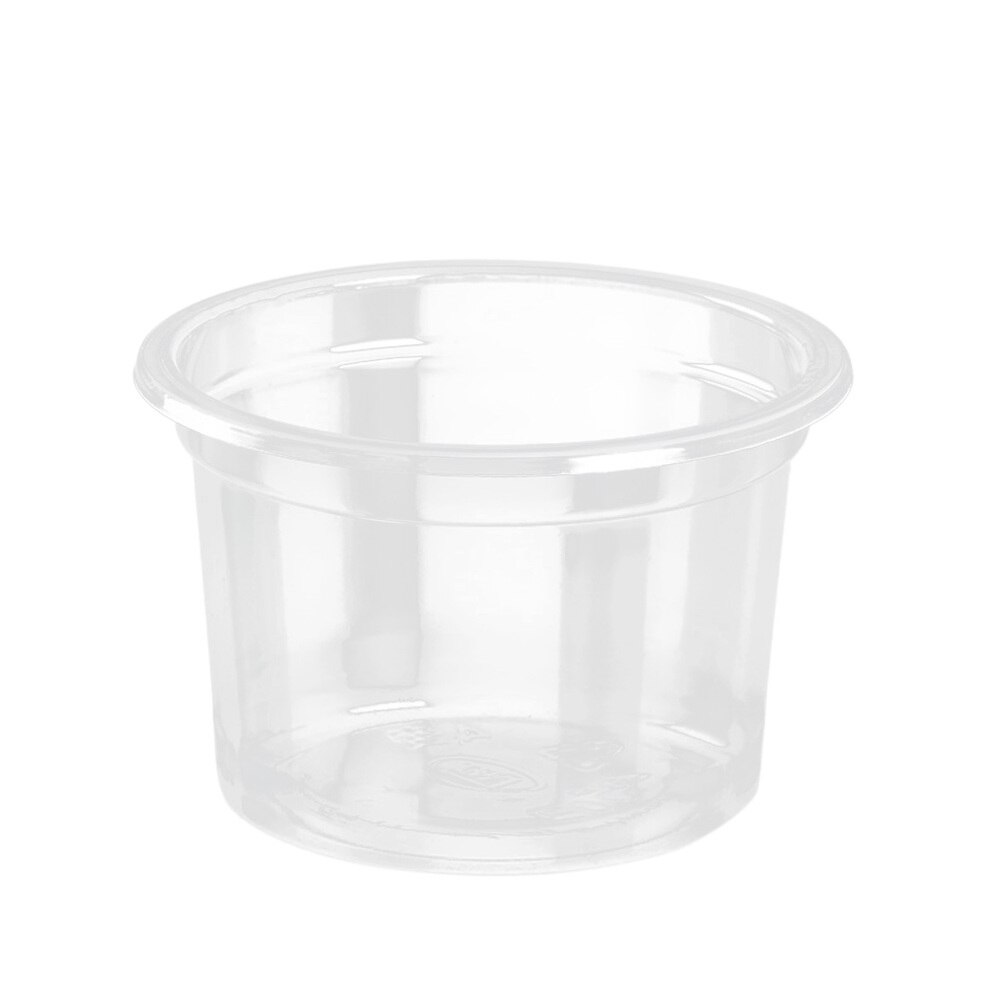 1 Set 60Ml Wegwerp Portie Cups Clear Gedeelte Container Met Deksels Voor Jelly Yoghurt Mousses Saus (200Pcs cups + 200Pc