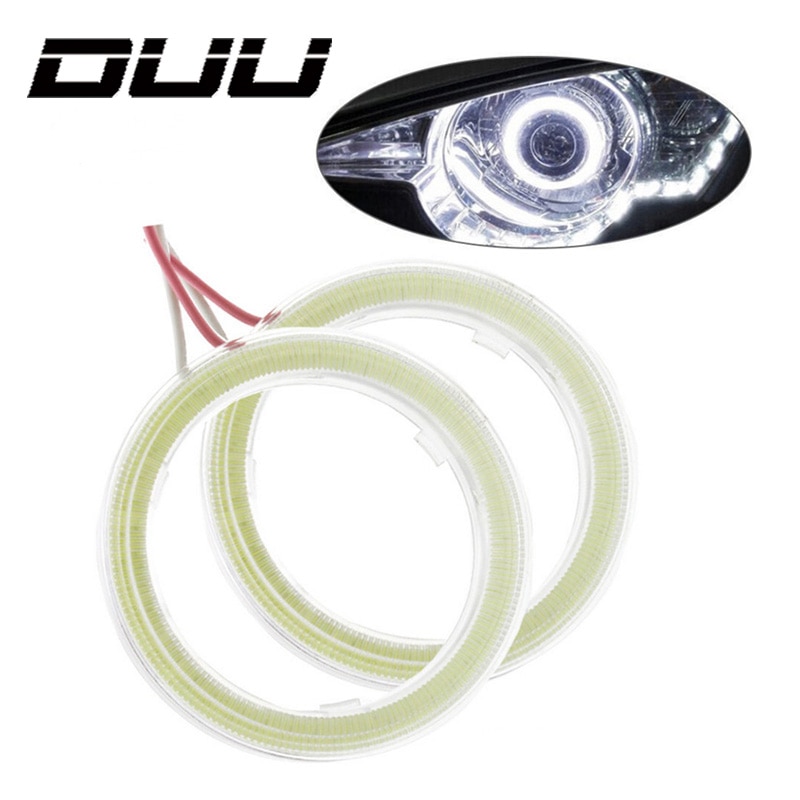 DUU 1 paar Auto Angel Eyes Led Halo Ring Koplamp DRL Universele voor Auto Auto Moto Motorfiets Accessoires DC 12 v 10 w