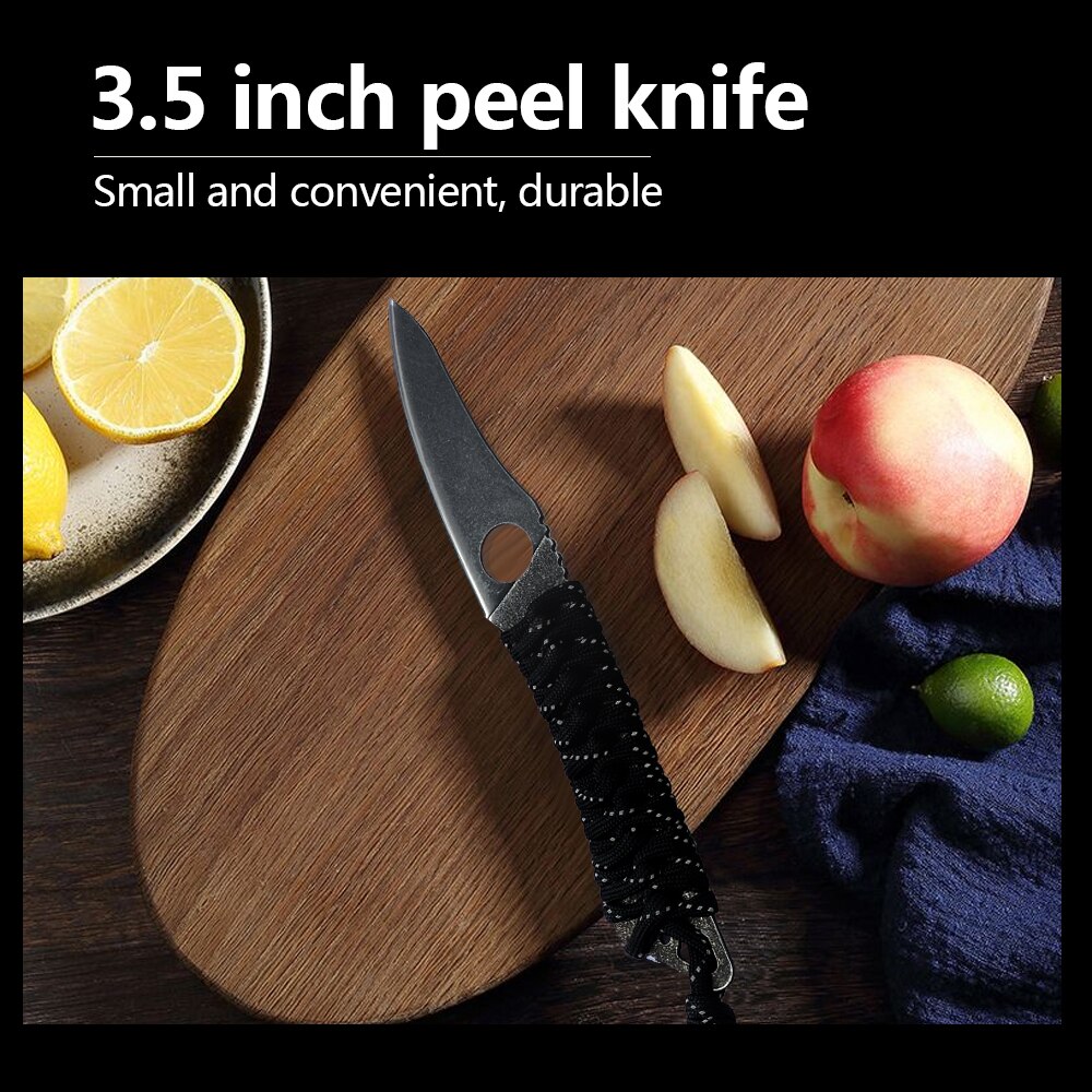 Cuchillo de cocina de acero de alto carbono para Chef, Piedra afiladora, caja de de 3,5 pulgadas, pelador de fruta, rebanador, lavado de piedra