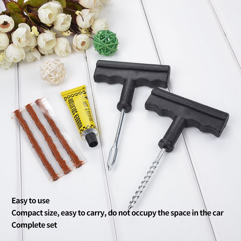 6pcs Auto Tire Car Repair Tool Kit Vacuum Tire Quick Strip Repair Accessories Tools For Automotive Automobiles