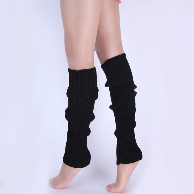 1 paar stijlvolle dames gebreide beenwarmers winter gebreide haak dames legging voetwarmer kniehoge elastische beenwarmers sokken