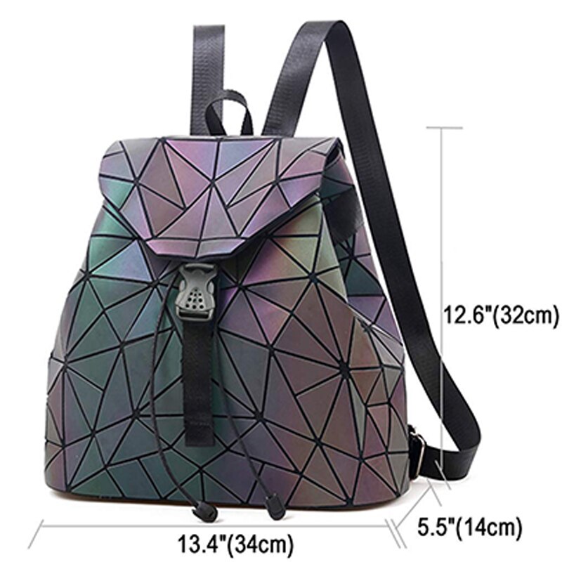 Pomysły na 2020 kobieta moda świetlny geometryczny plecak HOLOGRAM CROSSBODY torba zestaw BOSLA SAC A MAIN: backpack