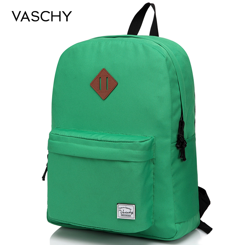 VASCHY hommes femmes sac à dos collège lycée sacs pour adolescent garçon filles voyage sacs à dos Mochila sacs à dos: green