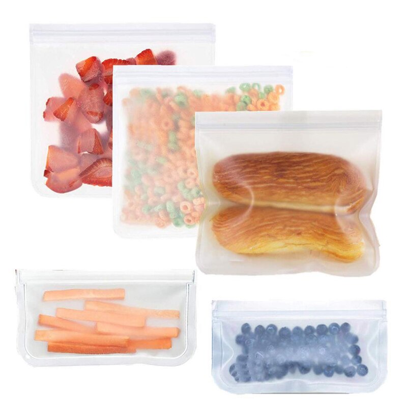 Silicone Food Containers Leakproof Bags Stand Up Z... – Grandado