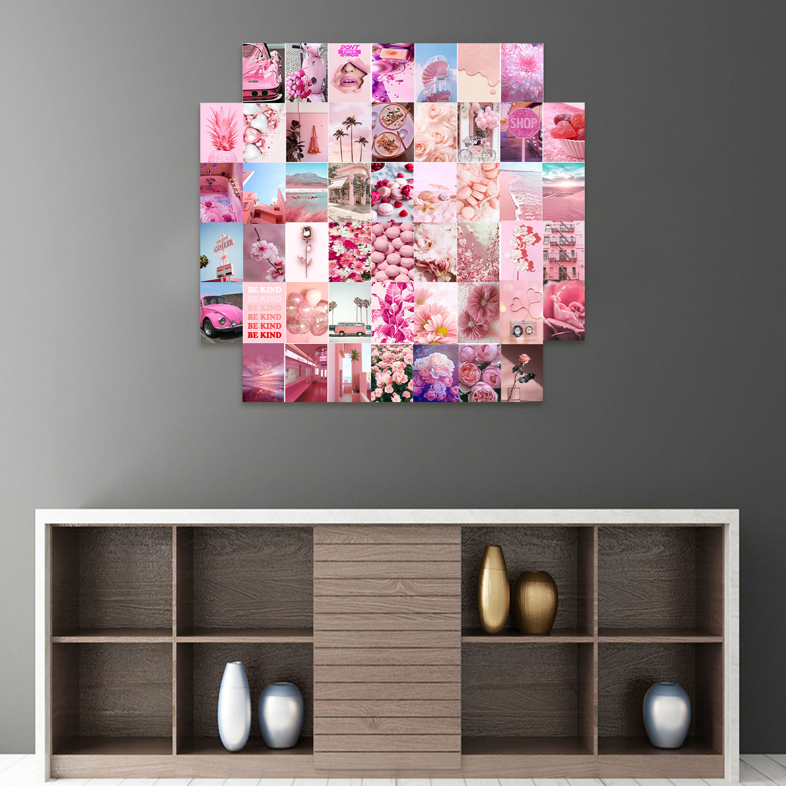 50 Stuks Roze Esthetische Foto Muur Collage Set Esthetische Posters Postkaart Collage Kit Slaapkamer Decoratie Voor Tienermeisjes Vriendelijk