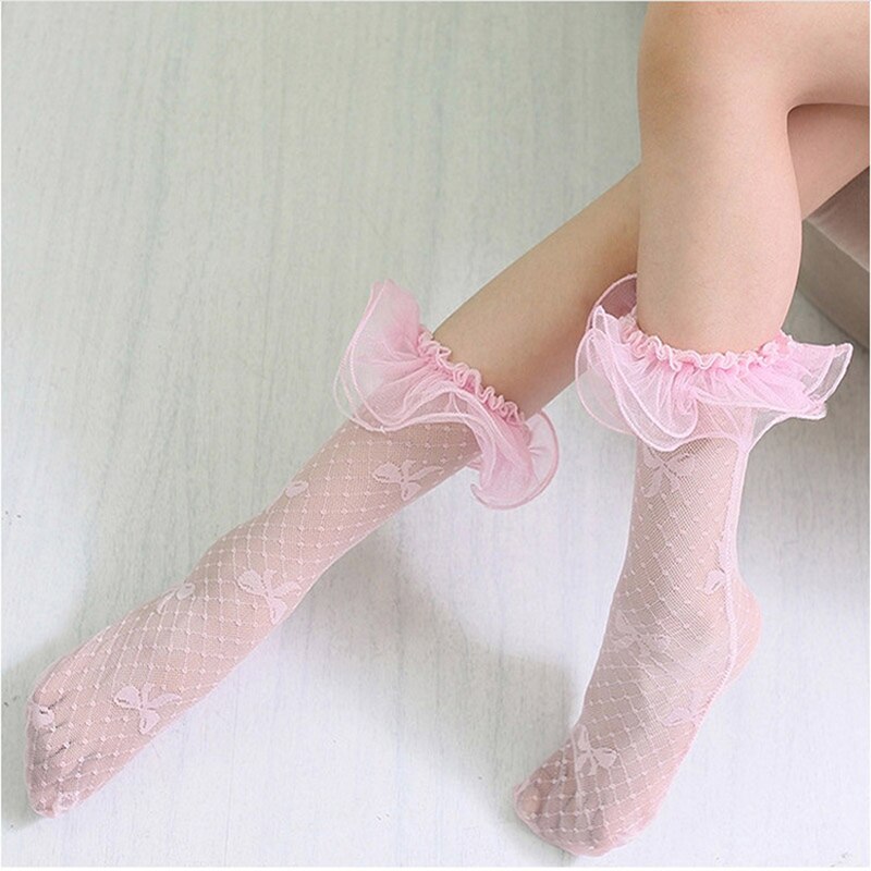 Summer Baby Girls Kids Toddler Lace Ruffle Princess Mesh Socks Children Breathable Ankle Sock