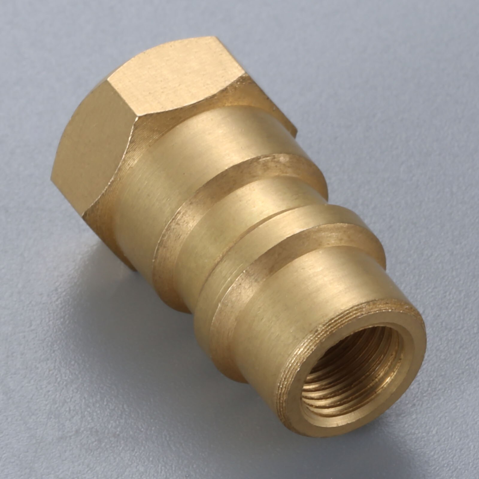 R12 to R134A Conversion Adapter Valve Brass 1/4" SAE Female Thread 8v1 Female Thread