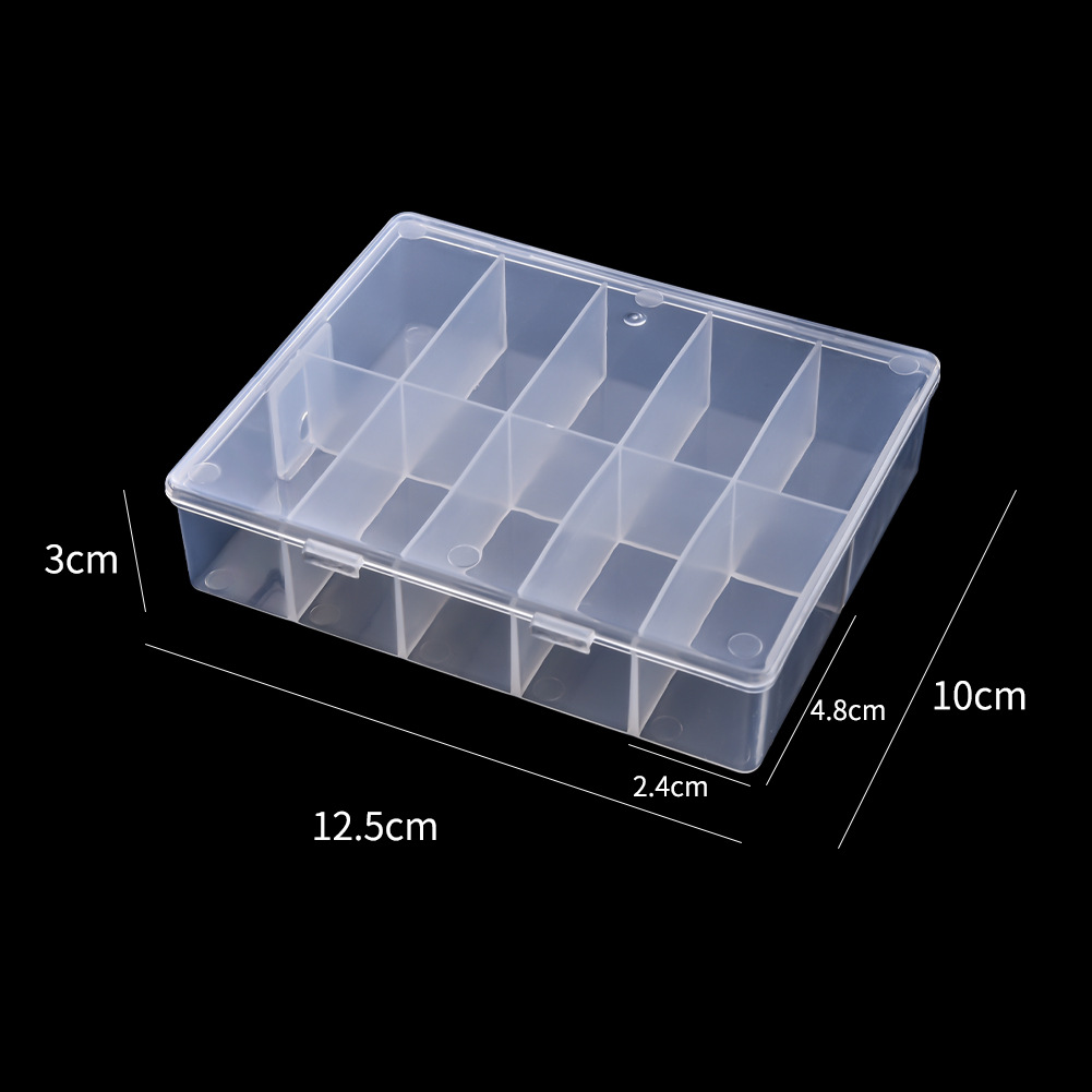 10 Grids Lege Clear Opbergdoos Sieraden Kralen Gems False Nail Art Tips Dozen Case Nail Glitter Rhinestone Container Organizer