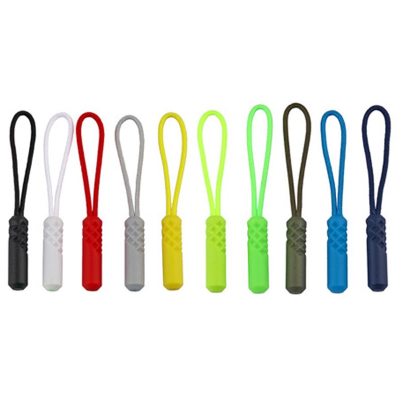 20 pièces tête de cylindre tirette tirette compacte tirant la corde fermeture à glissière tête queue corde multi-usages tirette extracteur pour vêtements
