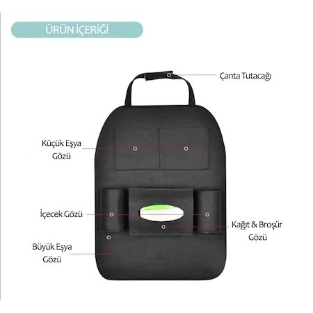 Autostoel rugleuning organizer opbergvak auto goederen regelgevende cel