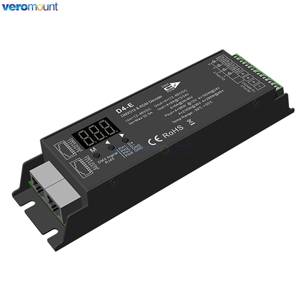 Skydance DMX Decoder Numeric D4 D4-E D4-P D4-XE D5 D12 D24 D12A DMX512 Decoder RF Control CV Display/Din Rail/Multiple Dimming
