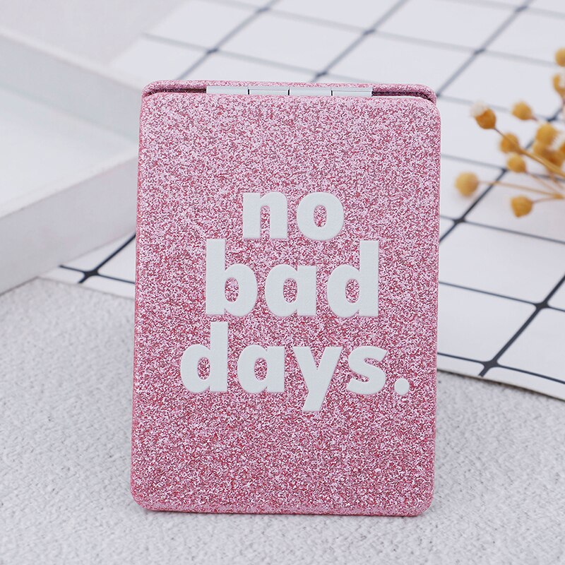 1Pcs Portable Pocket Mirror Square Double-Side Folding Cosmetics Pink Mirrors For Ladies And Girls Mini Women Girls