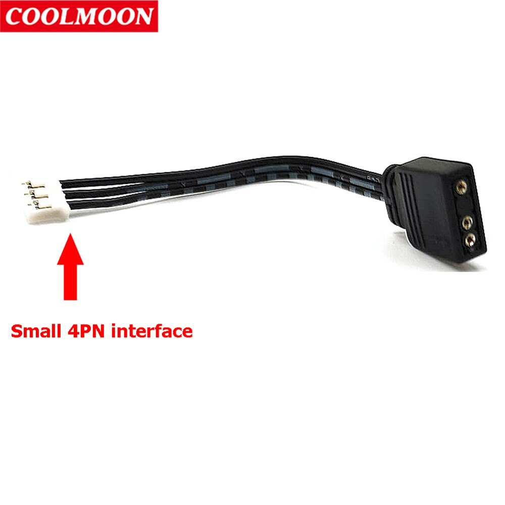 Coolmoon 5v 3 pin argb fan controller controller  to 6 pin /4 pin only for coolmoon adapter heat dissipation kjølevifter light strip 1pc: 5v 3 pin  to 4 pins