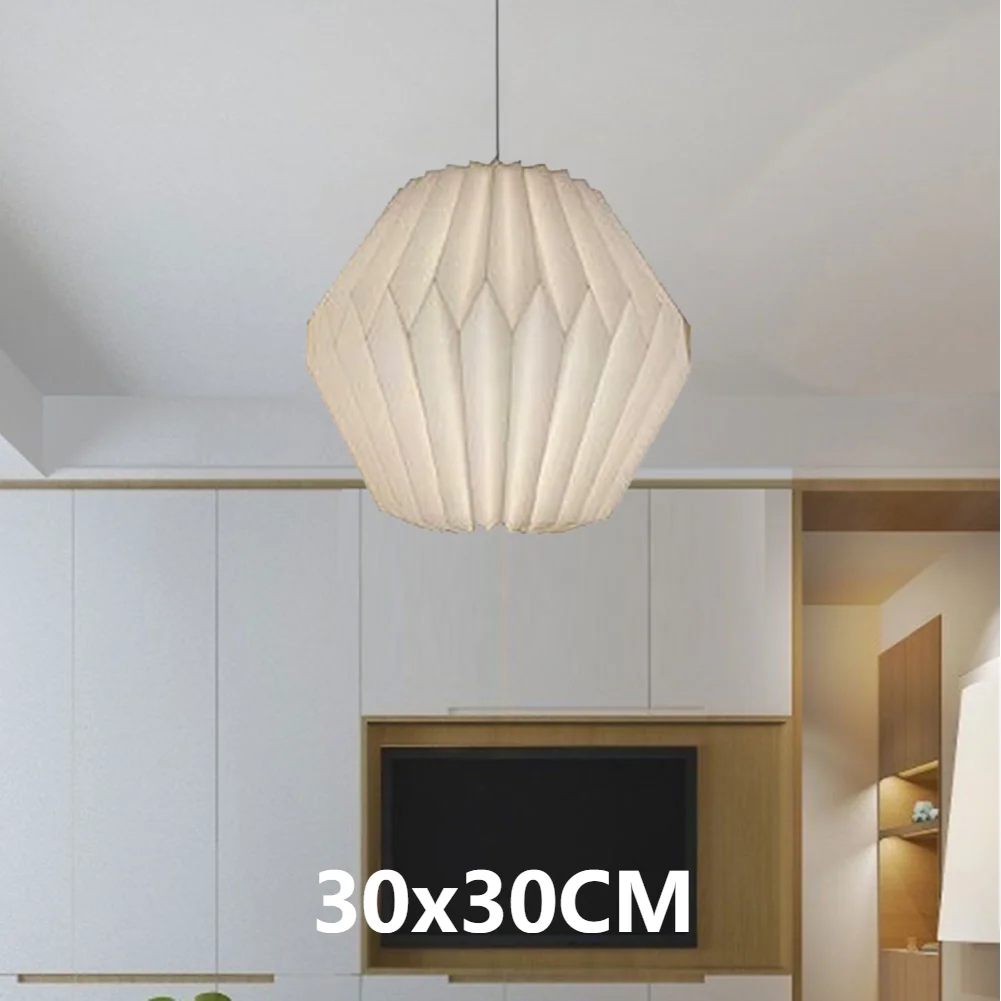 Origami Ceiling Lampshade Nordic Style Paper Lantern Shade Decorative Light Cover for Living Room Decor: black