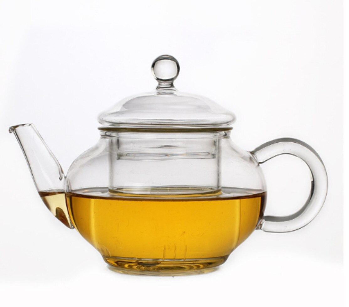 Bule de vidro transparente resistente ao calor bule com infusor chinês café flor chá folha ervas pote 240 ml chaleira durável presente