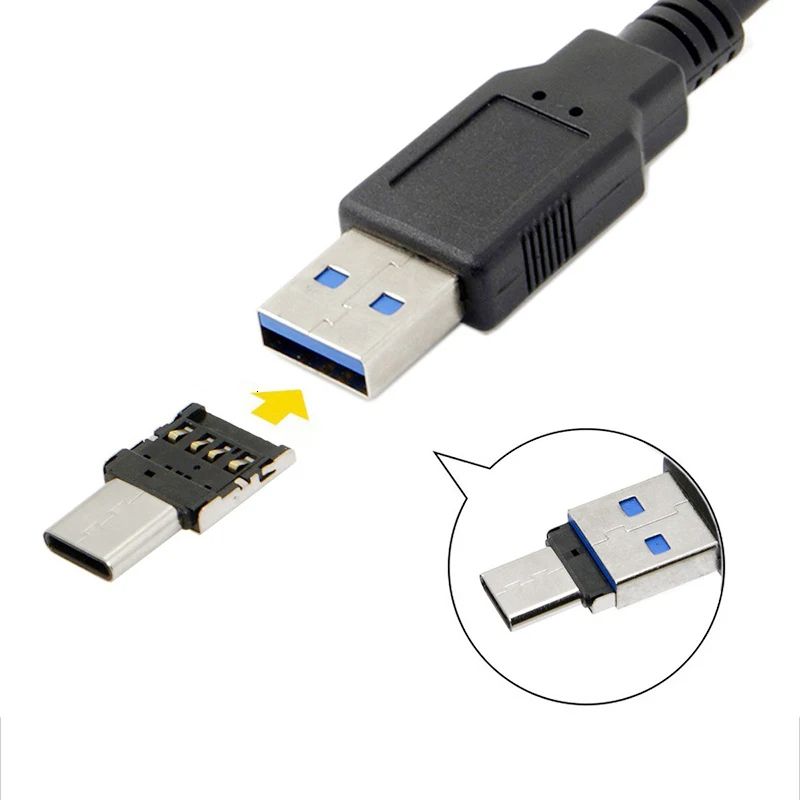 1-5 Stuks Usb 2.0 Otg Adapter USB-C Naar Usb Een Converter Geschikt Voor Macbook Laptop Pc Micro Usb Mannelijke Naar Usb Vrouwelijke Otg Connector