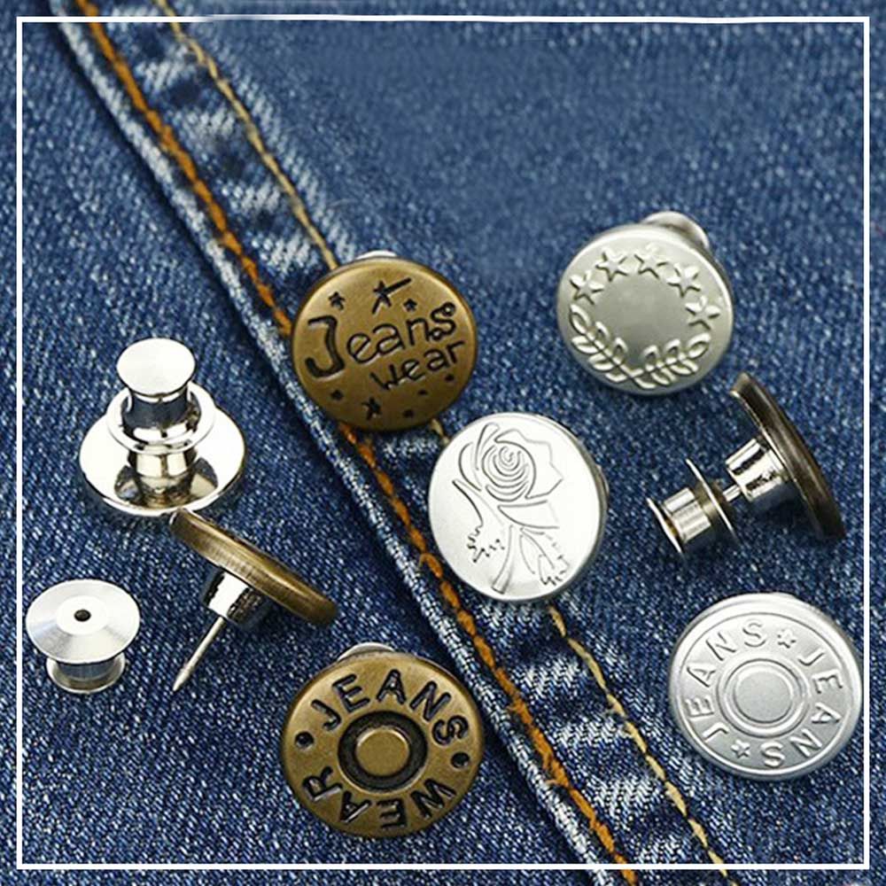1 PC retro schnappen Verschluss Metall Tasten für Kleidung Jeans Abnehmbare Verstellbare Hosen Tasten Kostenloser Nagel NäHenne stecken Taille Geschmack Stift
