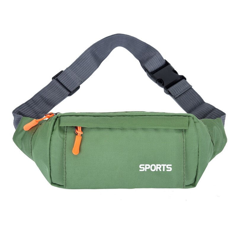 Riñonera impermeable para correr para mujer, soporte para teléfono móvil, bolsa de viaje para gimnasio y Fitness, bolsos de pecho con cinturón: Verde militar