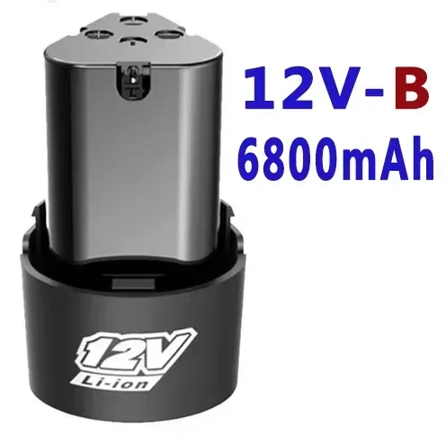 .Universal 12V 6800mAh Rechargeable Li-ion Lithium Battery For Power Tools Electric drill Electric Screwdriver Battery: WHITE
