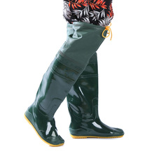 Højspring udendørs fiskeri waders sko over knæhøjde pvc materiale blød sål fiskeri waders unisex multifunktions fiske waders