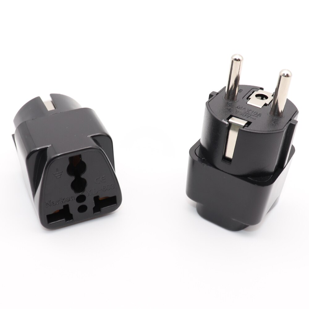 Universal UK US Plug to Germany Plug Power Adapter Converter Wall Plug Travel Power Plug Socket Converter for Germany 10A 250V