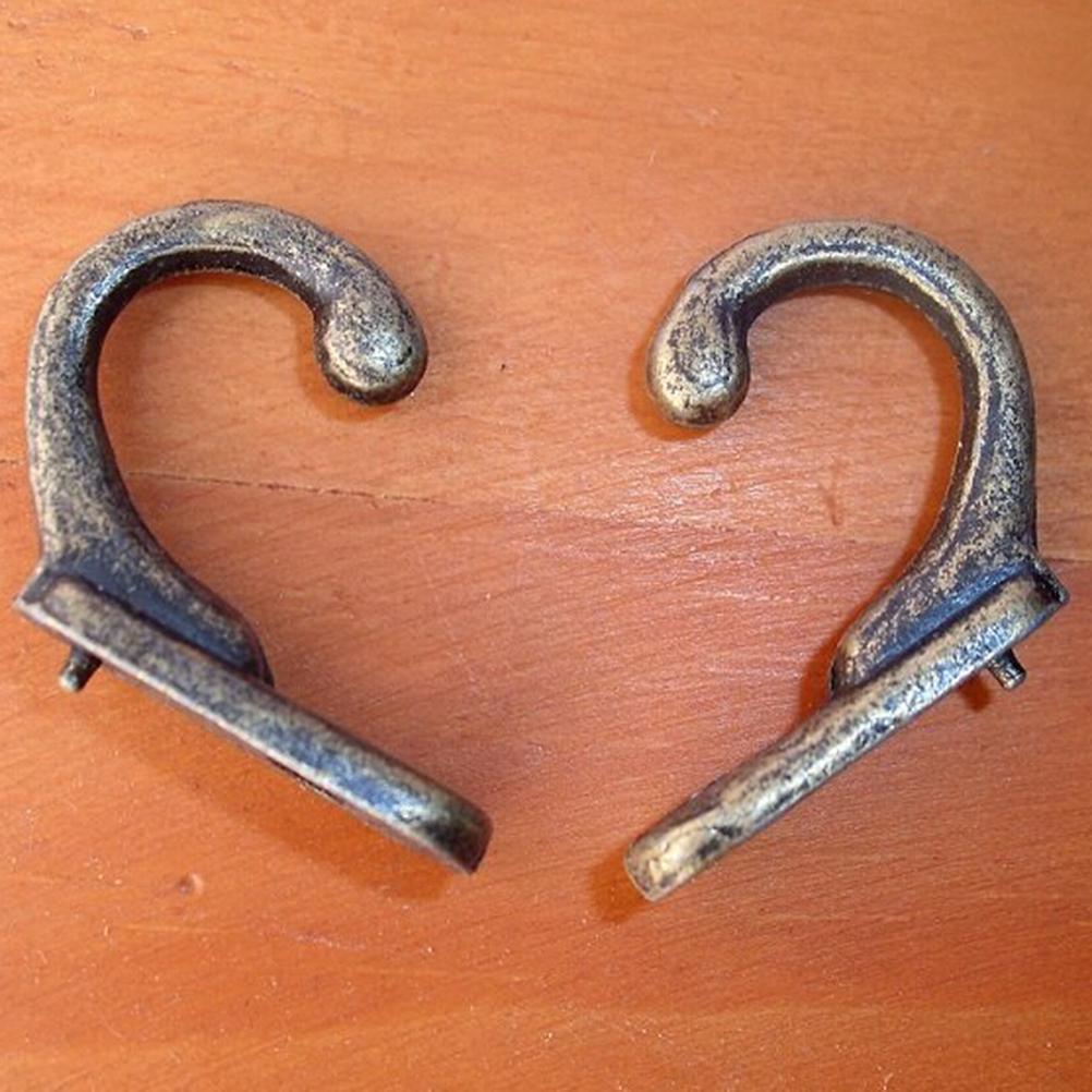 Perchas de pared de bronce antiguo de imitación, 2 unidades, 8x22x21mm, para abrigo, bata, monedero, sombrero