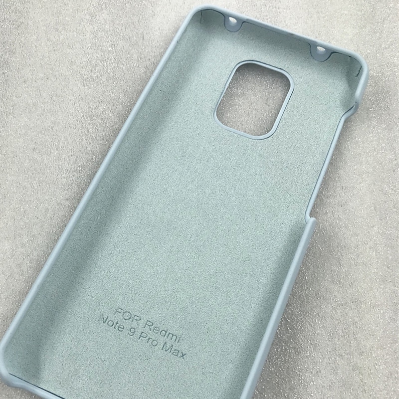 Original Xiaomi Redmi Hinweis 9 Pro Max Seidig Weich-Touch Flüssigkeit Silikon Schutzhülle Fall Für Redmi Hinweis 9 S 9 pro Wite logo