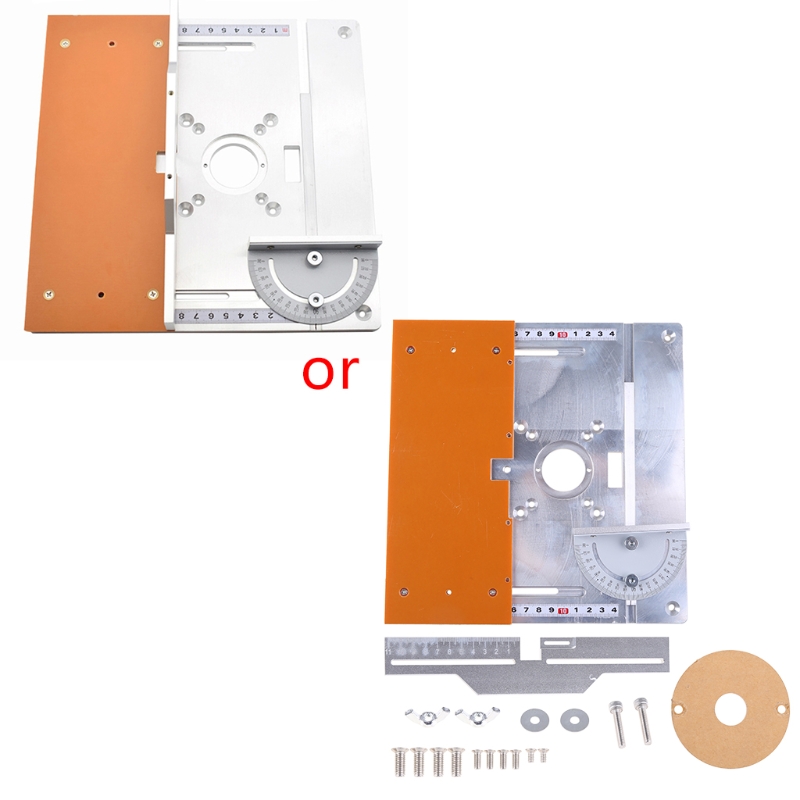1 Set Aluminium Router Tafel Insert Plaat Trimmen Machine Flap Voor Houtbewerking Bench Router Tafel Plaat 2022