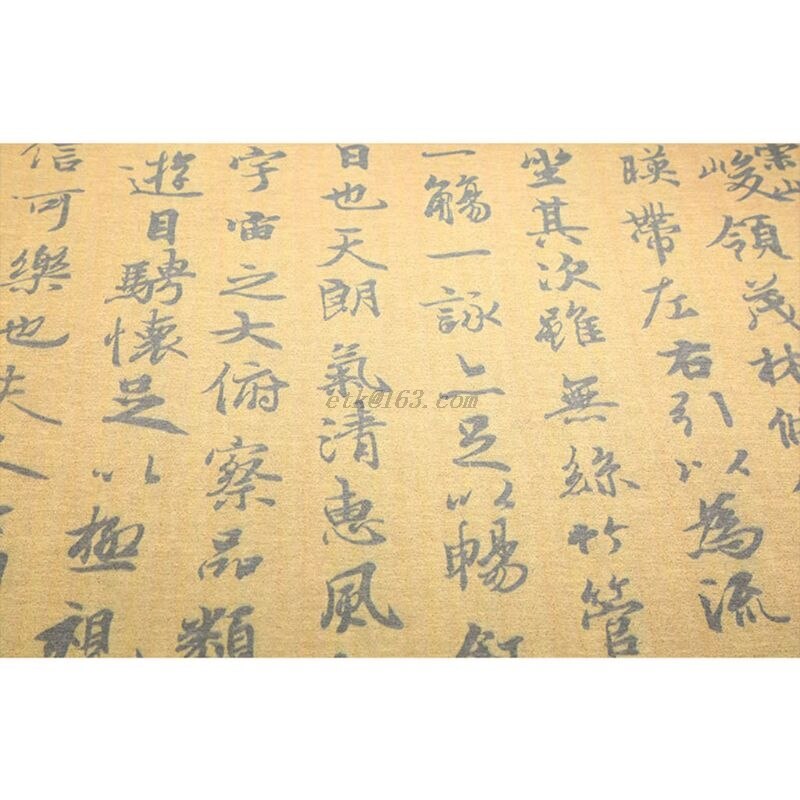 Non Ink Water Writing Painting Chinese Calligraphy Practice Scroll Cloth Paper Orchid Pavilion Painting