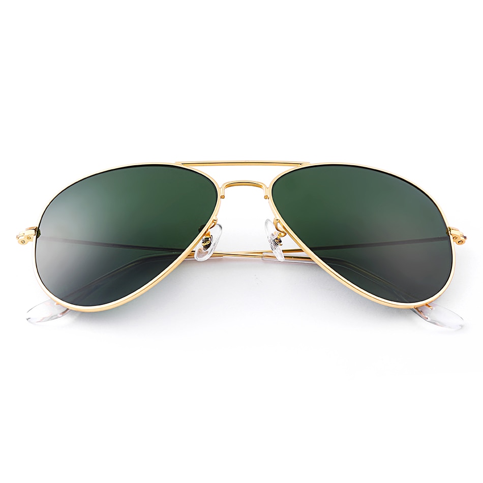 Boloban 3026 gepolariseerde zonnebril heren dames 60mm pilotenbril met glazen lenzen en spiegel oculos de sol  uv400