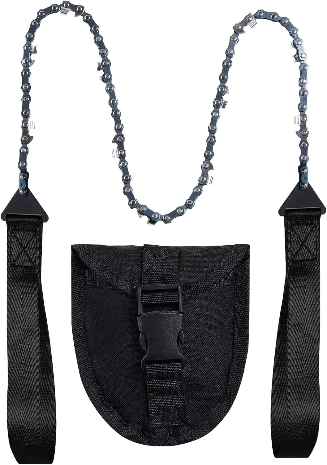 4 Styles Portable Survival Chain Saw Chainsaws Emergency Camping Hiking Tool Pocket Hand Tool Pouch Outdoor Pocket EMT IFAK EDC: Silver