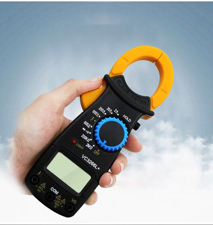 VC3266L LCD Digital Clamp Multimeter AC DC Volt Voltage Amp Ohm Electronic Tester Meter Live Wire Identification DT6