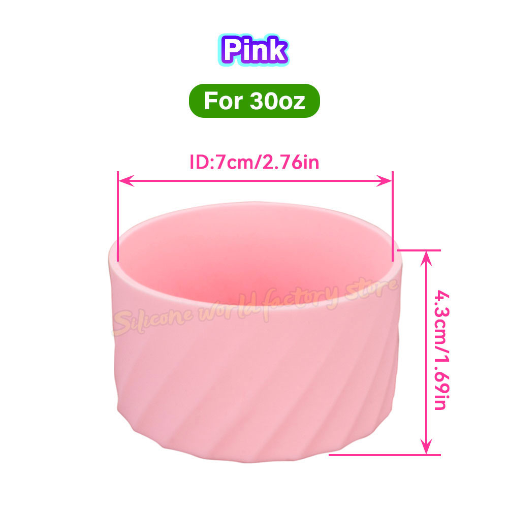 SW 40oz/30oz Silicone Cup Bottom Cover for Stanley Adventure Quencher Tumbler for IceFlow Flip Straw Water Bottle Sleeve 7.5/7CM: DARK GRAY