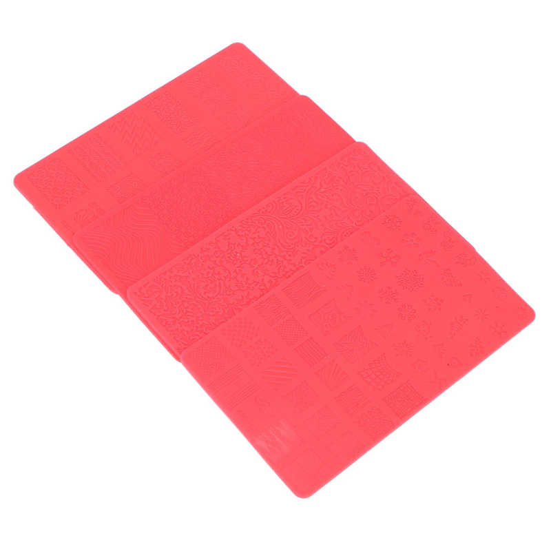 Nail Carving Template Nail Art Tool 3D Nail Template Soft Diy Siliconen Flexibele Voor Nail Salon Voor Nagel Kunstenaar