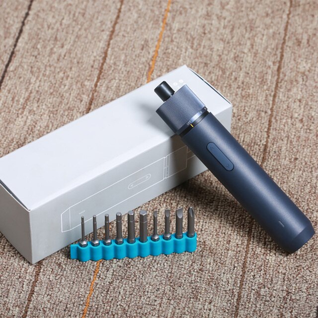 3.6V Mini Electrical Screwdriver Set Smart Cordless Rechargeable Battery Screwdriver with LED Light + 10pcs Screwdriver Bits: Default Title