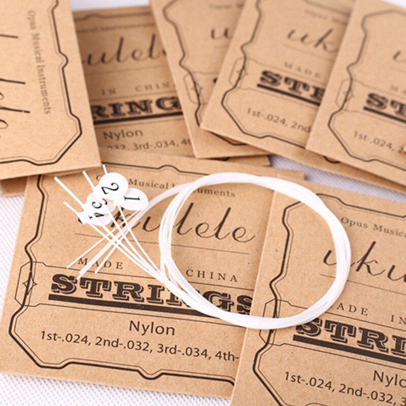 4 Pcs/set Nylon Ukulele Strings Replacement Part For 21 Inch 23 Inch 26 Inch Stringed Instrument