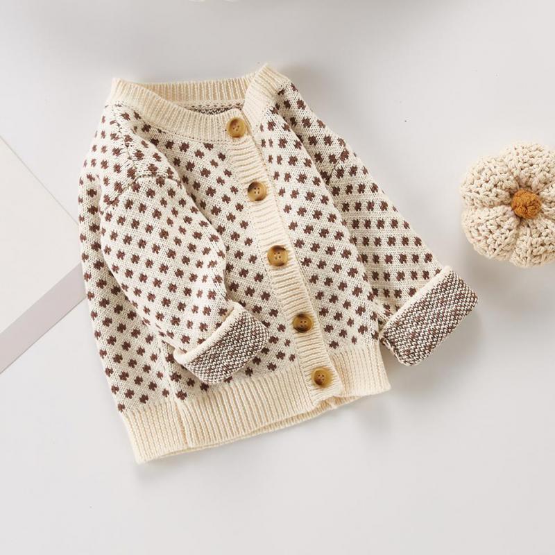 Baby Leuke Geometrie Trui Baby Meisjes Jongens Lange Mouw Mode Gebreid Vest Peuter Casual Kleding 2022 Lente Herfst