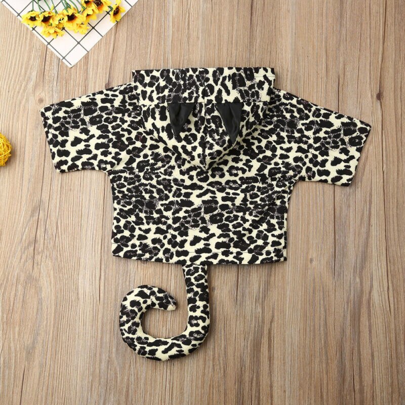 primavera bebé abrigo niña niño chaqueta bebé Jas lindo 3D leopardo oreja con capucha abrigo chaqueta prendas de vestir ropa de otoño 6M-4Y