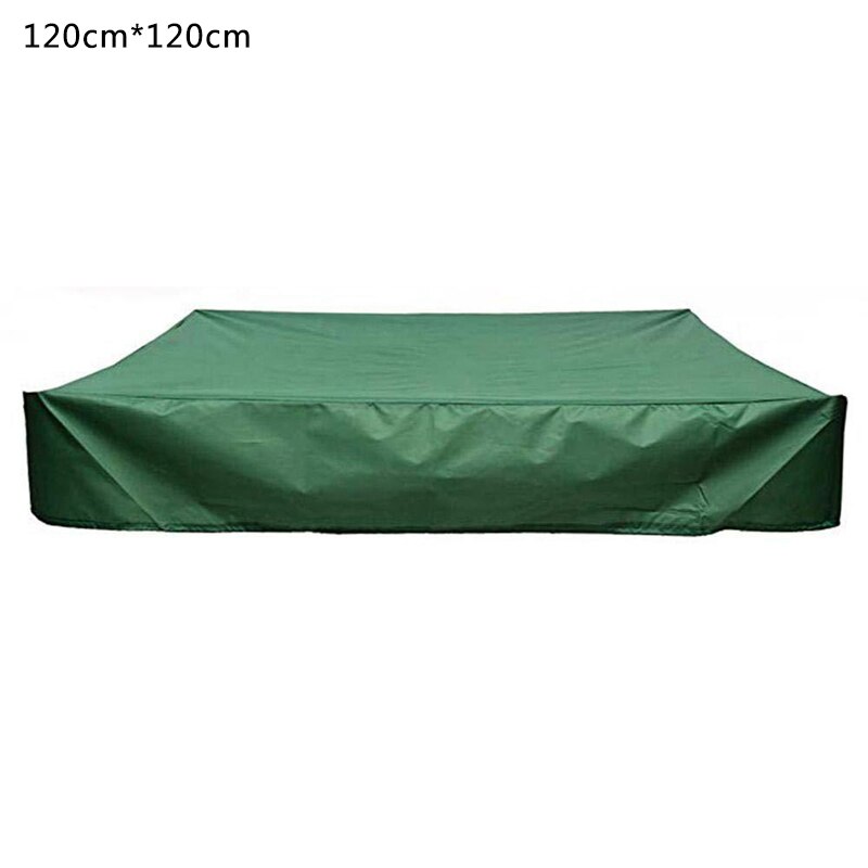 Sandbox Cover Sand Pit Square Waterproof Oxford Cloth Dust Cover Dustproof Protection for Garden Sandpit Cover with Drawstring: Green / 120x120cm