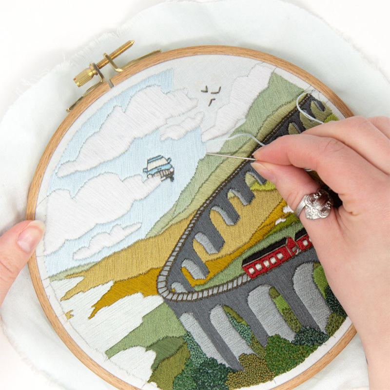 Conjunto de marco de aros de bordado de madera redondo de haya de 3-8 pulgadas, anillos de aro de bordado de punto de cruz, herramienta artesanal de costura para el hogar