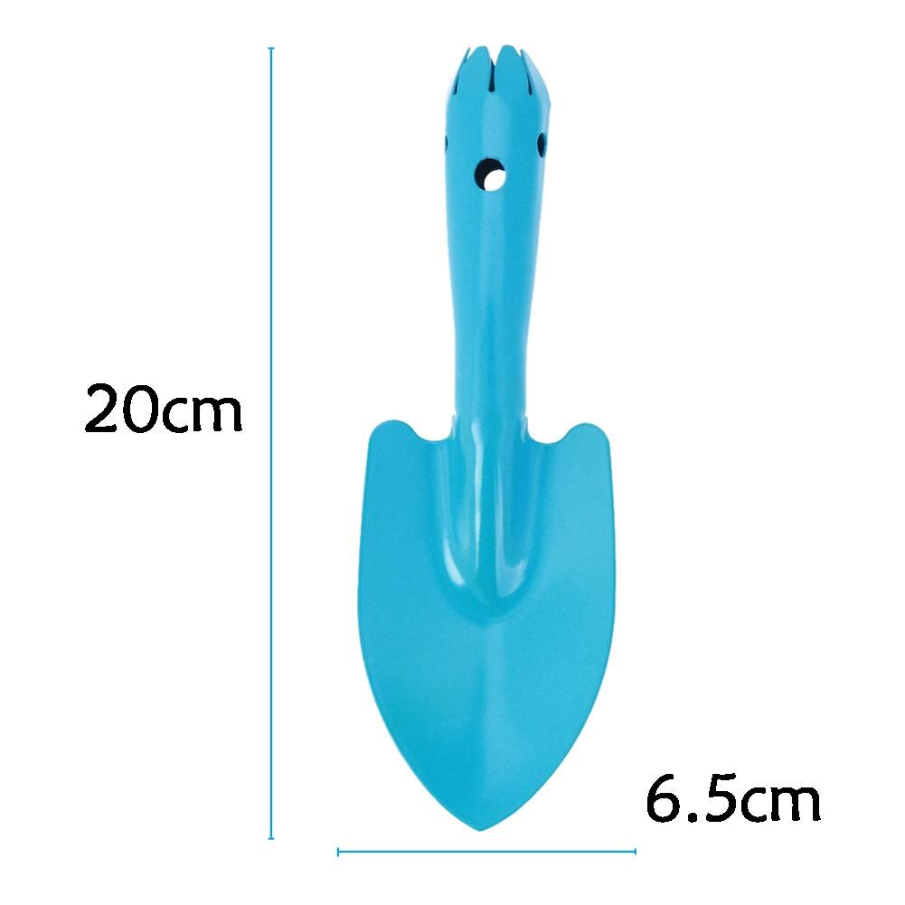 Garden Tools Mini Metal Garden Hand Shovel Flower Planting Shovel Garden Wooden Handle Gardening Hand Tools Tao Hua Yuan Tools: Lake Blue
