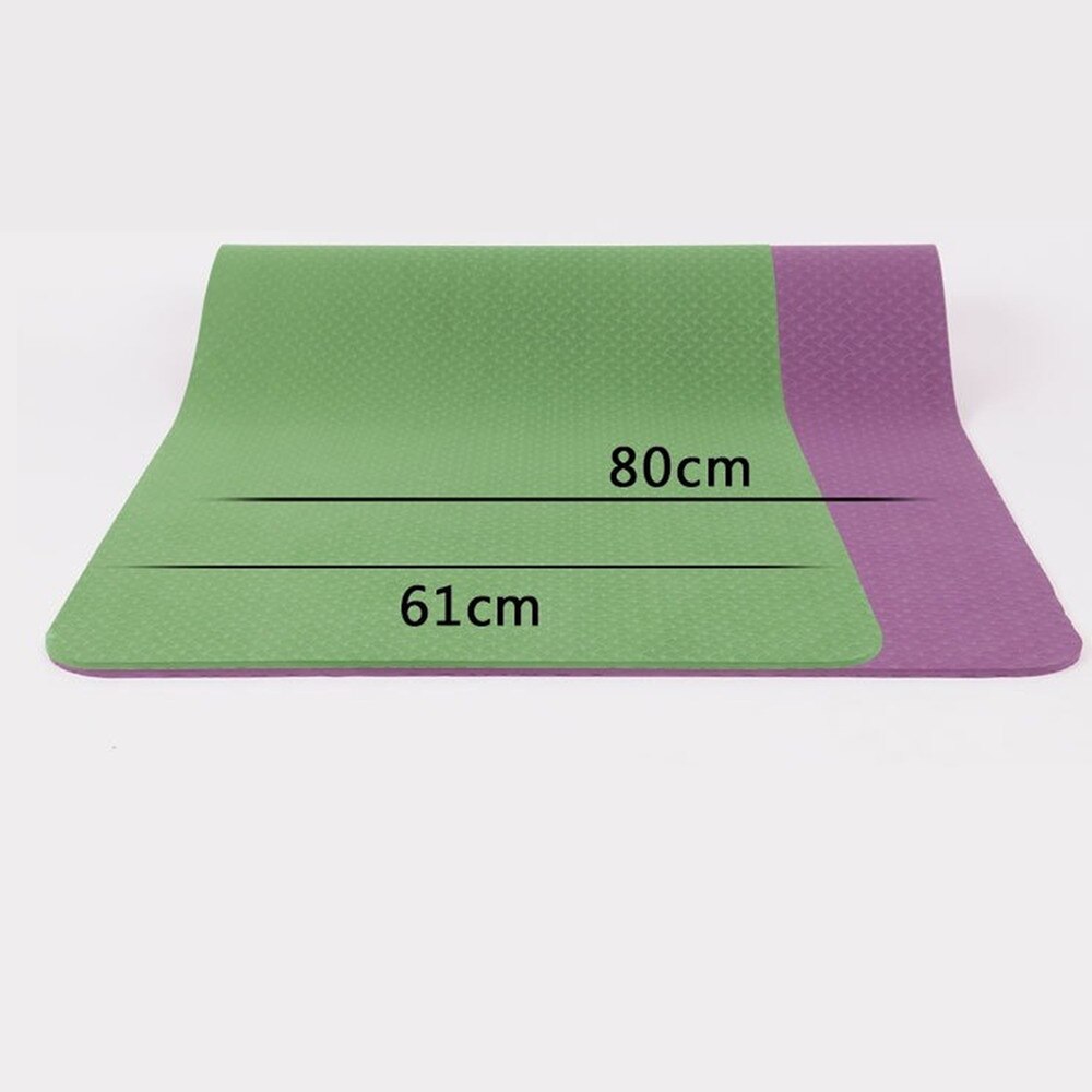 183*61*8Mm Yoga Mat Tpe Pad Voor Fitness Grote Gym Oefening Apparatuur Voor Pilates Trainning Sport accessoires Yoga Mat Tas Paars