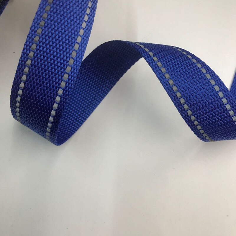 50 Yards 25Mm Reflecterende Singels Naaien Accessoires Rugzak Strapping Riem 1Mm Dikte Huisdier Kraag Diy Polyester Tape: Blue 25mm