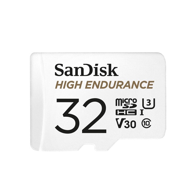 100% Original SanDisk High Endurance Memory Card Video Monitoring 64GB 32GB Class 10 U3 V30 High Speed 100M/s Micro SD Card: 32GB