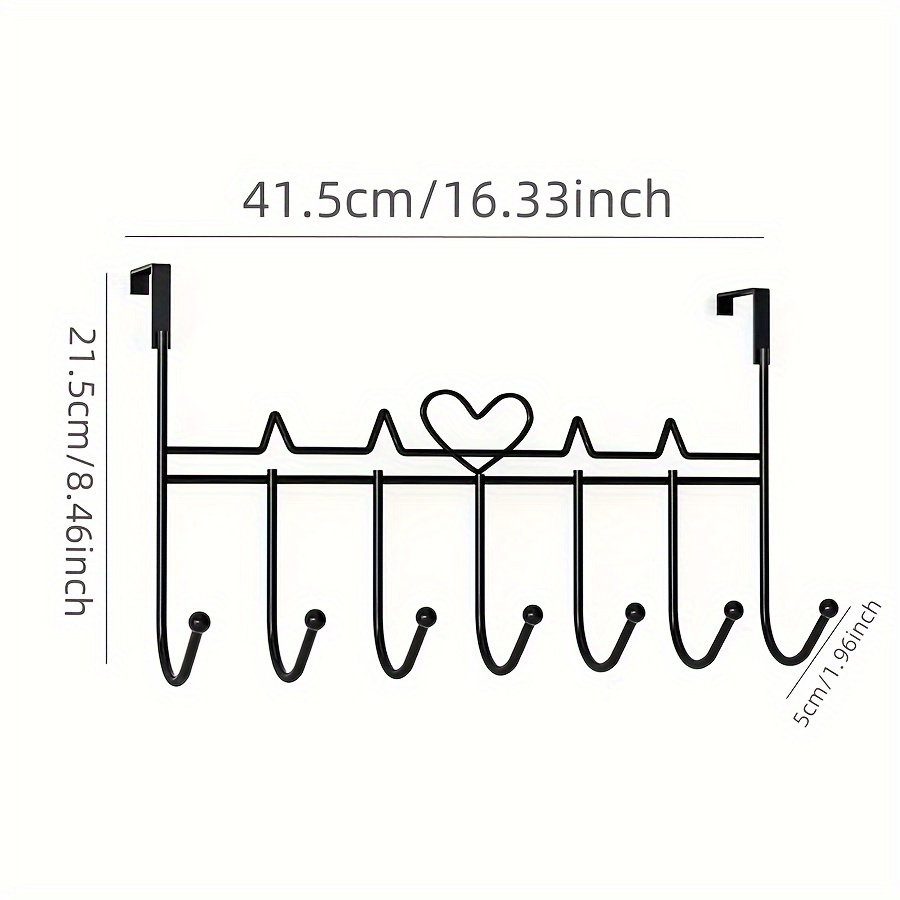Porta em forma de coração atrás do gancho de armazenamento de parede pendurado cabide gancho punch-livre cabide quarto organizador acessórios de armazenamento