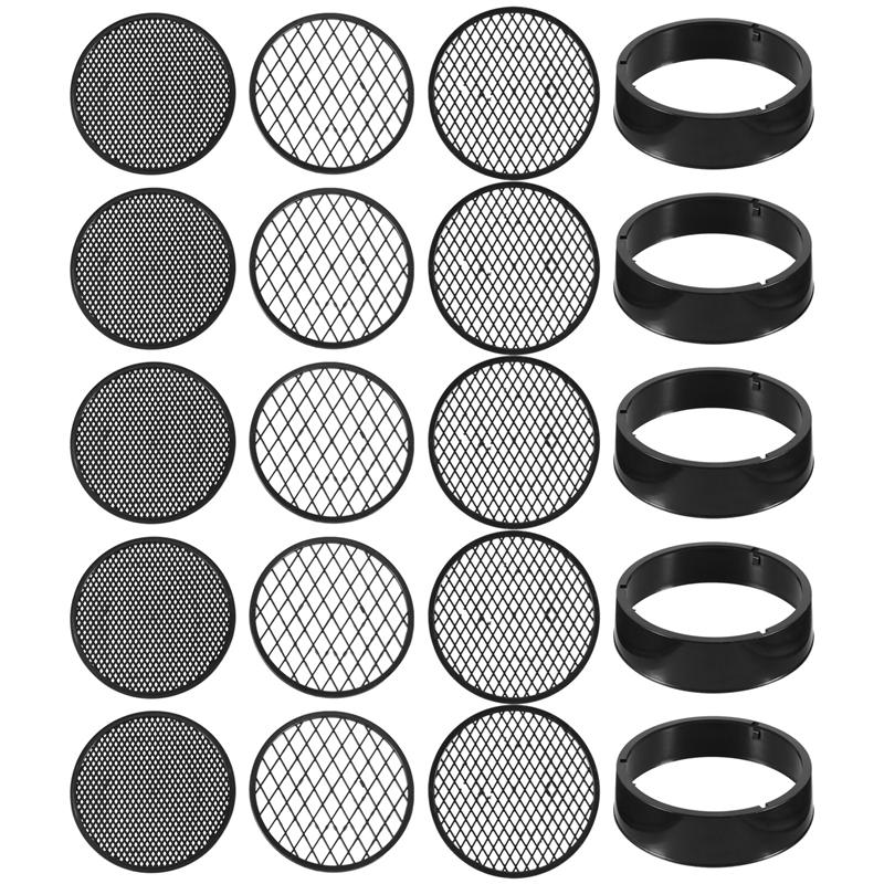 5 Sets/20Pcs Mesh Schifting Pan Tuin Zeef Tuinieren Tool Riddle Bodem Zeef Set Hand Holding Plastic Bodem zeef