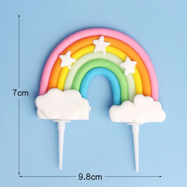 Regnbue kage topper kanin kage dekoration baby shower indretning sød pige fødselsdagsfest indretning kage leverandør: 2